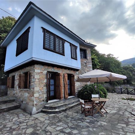 Vila Cozy Blue Stone House With A Great Sea View. Tsagarada Exteriér fotografie