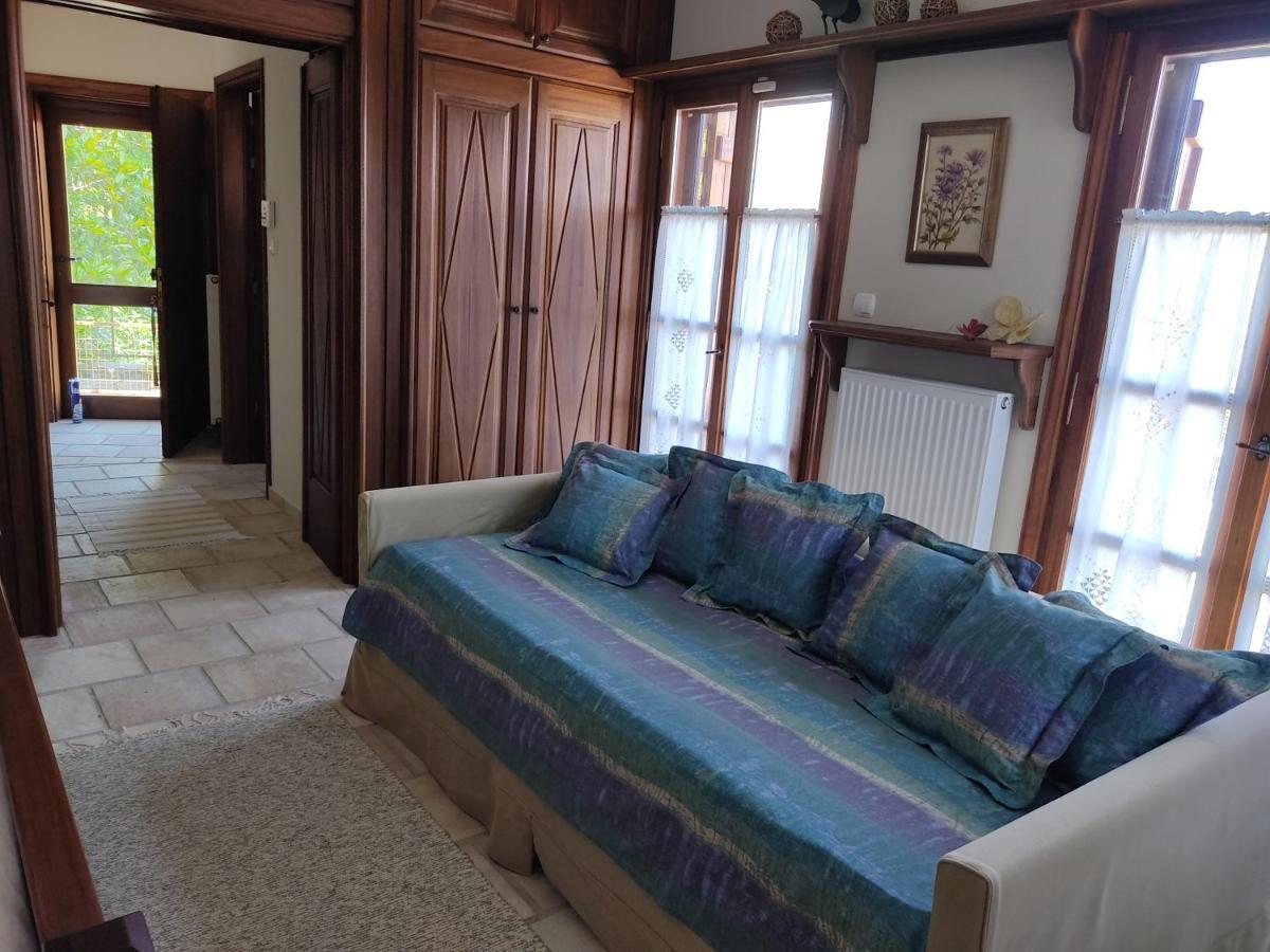 Vila Cozy Blue Stone House With A Great Sea View. Tsagarada Exteriér fotografie