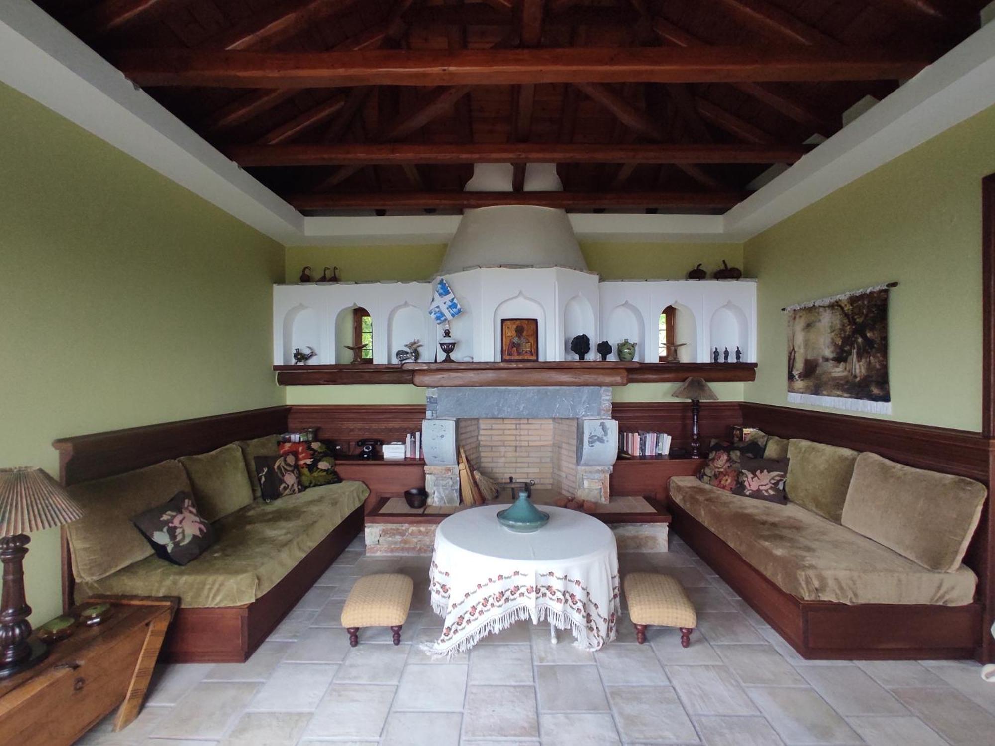 Vila Cozy Blue Stone House With A Great Sea View. Tsagarada Exteriér fotografie