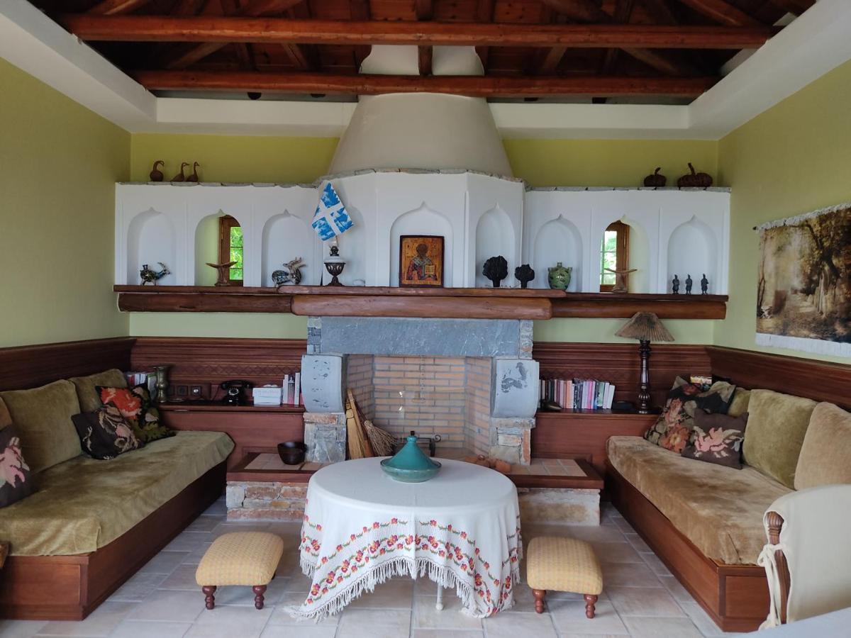 Vila Cozy Blue Stone House With A Great Sea View. Tsagarada Exteriér fotografie