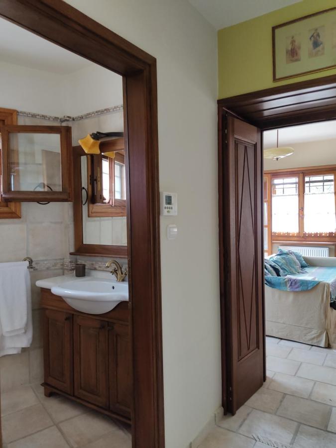Vila Cozy Blue Stone House With A Great Sea View. Tsagarada Exteriér fotografie