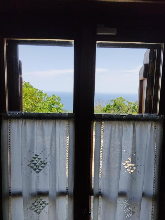 Vila Cozy Blue Stone House With A Great Sea View. Tsagarada Exteriér fotografie